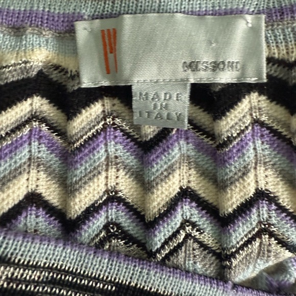 Missoni Zigzag Knit Tube Top in Purple and Black  Size Small - Picture 4 of 11